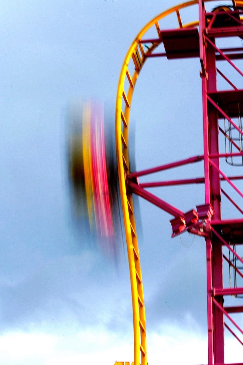 A startup is a like a rollercoaster - image by Michael Barnes