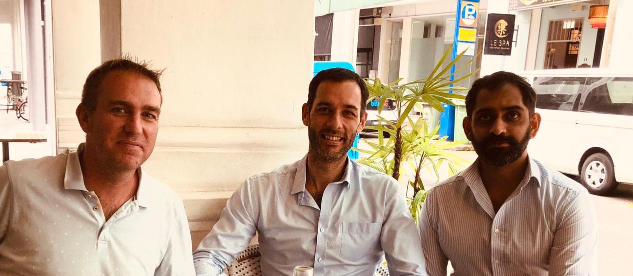The DQventures founders, Oliver Palmer, James Green, and Arjun Singh